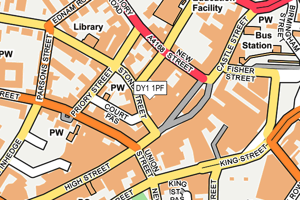 DY1 1PF map - OS OpenMap – Local (Ordnance Survey)