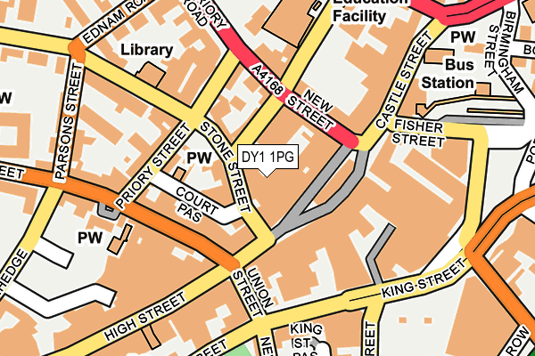 DY1 1PG map - OS OpenMap – Local (Ordnance Survey)