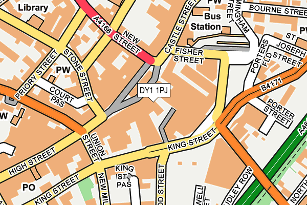 DY1 1PJ map - OS OpenMap – Local (Ordnance Survey)