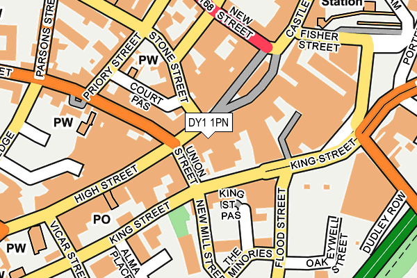 DY1 1PN map - OS OpenMap – Local (Ordnance Survey)