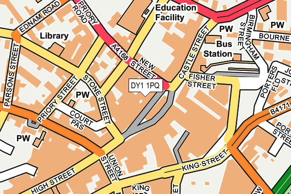 DY1 1PQ map - OS OpenMap – Local (Ordnance Survey)