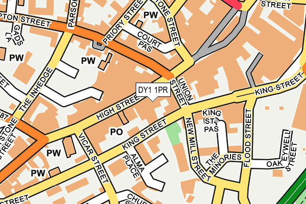 DY1 1PR map - OS OpenMap – Local (Ordnance Survey)