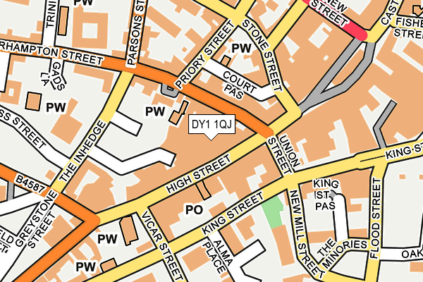 DY1 1QJ map - OS OpenMap – Local (Ordnance Survey)