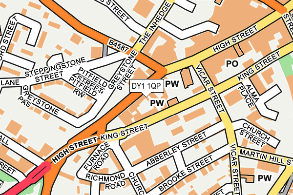 DY1 1QP map - OS OpenMap – Local (Ordnance Survey)