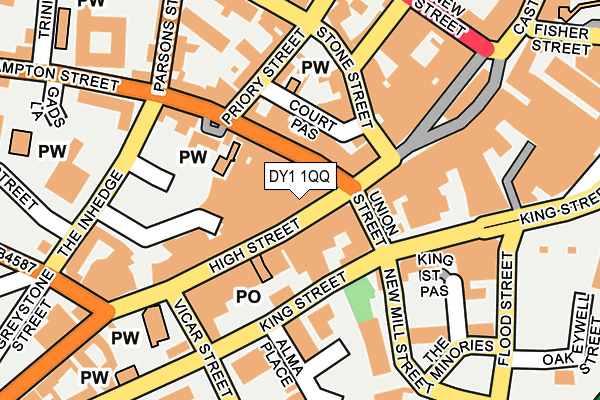 DY1 1QQ map - OS OpenMap – Local (Ordnance Survey)