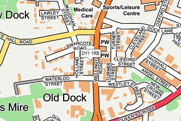 DY1 1RB map - OS OpenMap – Local (Ordnance Survey)