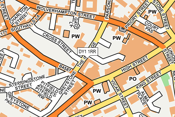 DY1 1RR map - OS OpenMap – Local (Ordnance Survey)