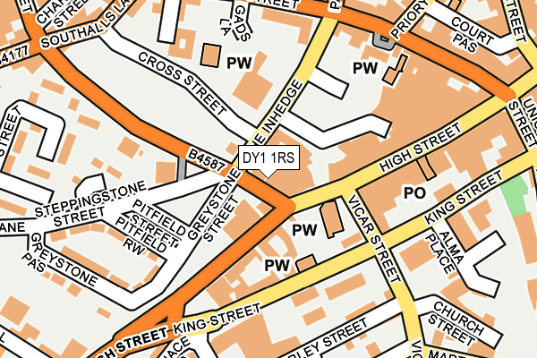 DY1 1RS map - OS OpenMap – Local (Ordnance Survey)