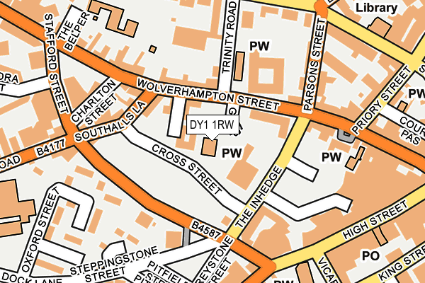 DY1 1RW map - OS OpenMap – Local (Ordnance Survey)