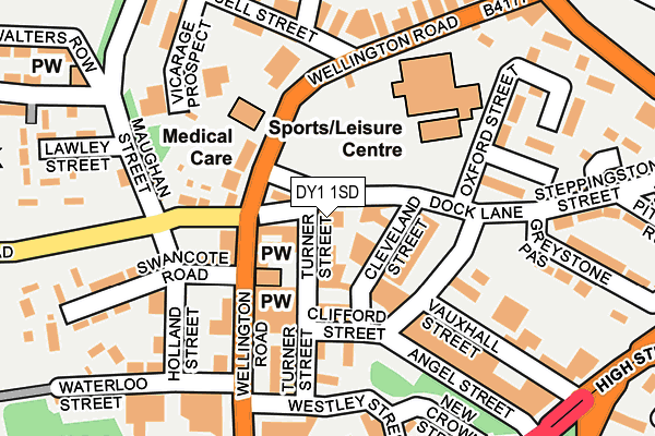 DY1 1SD map - OS OpenMap – Local (Ordnance Survey)
