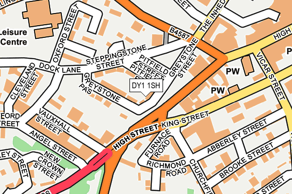 DY1 1SH map - OS OpenMap – Local (Ordnance Survey)