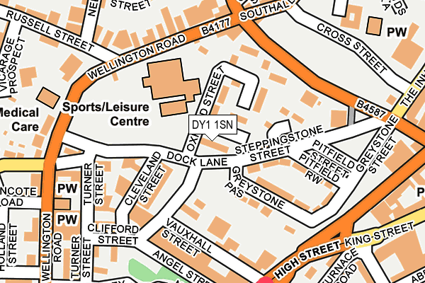 DY1 1SN map - OS OpenMap – Local (Ordnance Survey)