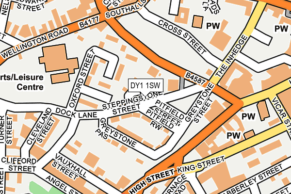 DY1 1SW map - OS OpenMap – Local (Ordnance Survey)