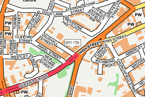 DY1 1TA map - OS OpenMap – Local (Ordnance Survey)