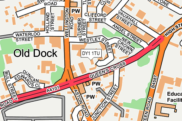 DY1 1TU map - OS OpenMap – Local (Ordnance Survey)