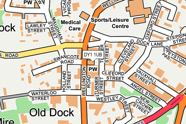 DY1 1UB map - OS OpenMap – Local (Ordnance Survey)