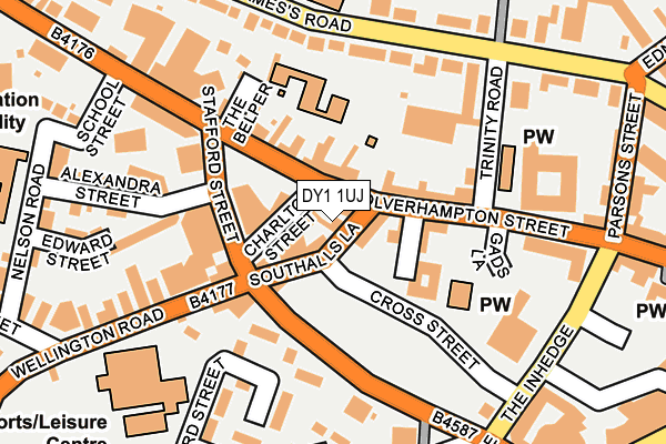 DY1 1UJ map - OS OpenMap – Local (Ordnance Survey)