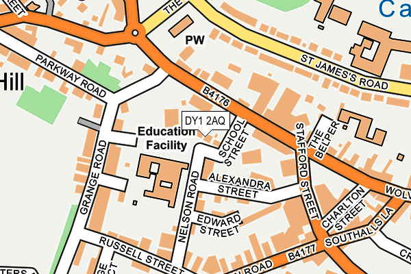 DY1 2AQ map - OS OpenMap – Local (Ordnance Survey)
