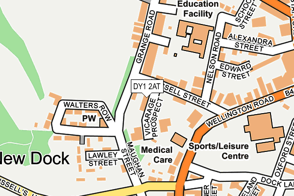 DY1 2AT map - OS OpenMap – Local (Ordnance Survey)