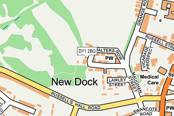 DY1 2BG map - OS OpenMap – Local (Ordnance Survey)