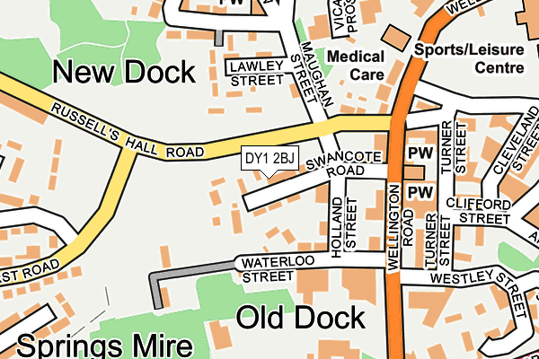 DY1 2BJ map - OS OpenMap – Local (Ordnance Survey)