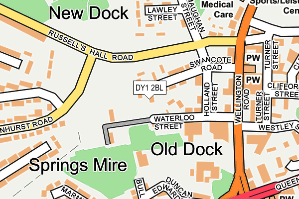 DY1 2BL map - OS OpenMap – Local (Ordnance Survey)