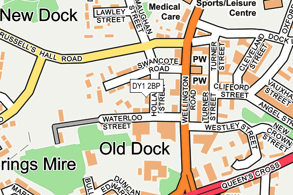 DY1 2BP map - OS OpenMap – Local (Ordnance Survey)