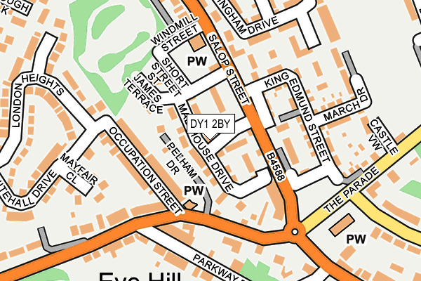 DY1 2BY map - OS OpenMap – Local (Ordnance Survey)