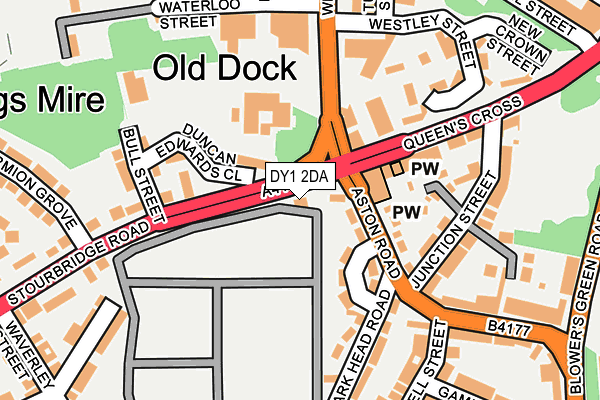 DY1 2DA map - OS OpenMap – Local (Ordnance Survey)