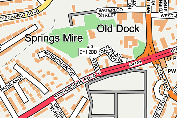 DY1 2DD map - OS OpenMap – Local (Ordnance Survey)