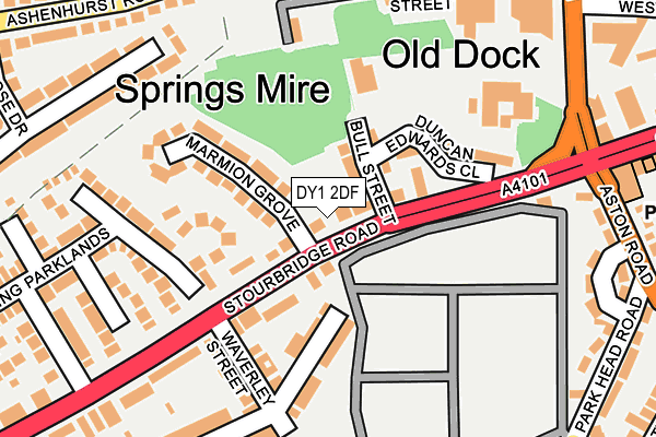 DY1 2DF map - OS OpenMap – Local (Ordnance Survey)