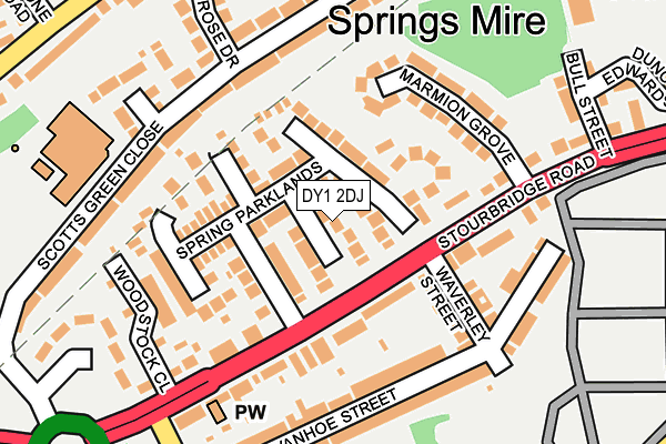 DY1 2DJ map - OS OpenMap – Local (Ordnance Survey)