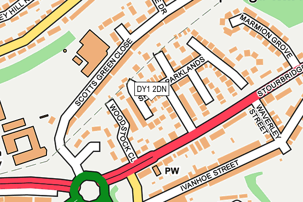 DY1 2DN map - OS OpenMap – Local (Ordnance Survey)