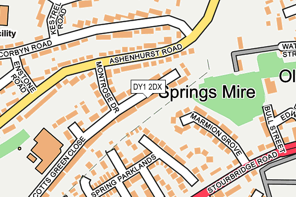 DY1 2DX map - OS OpenMap – Local (Ordnance Survey)