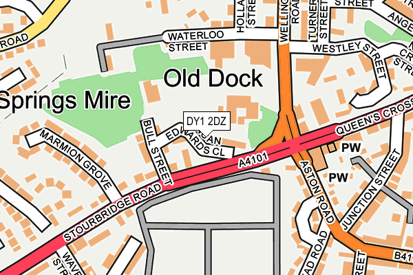 DY1 2DZ map - OS OpenMap – Local (Ordnance Survey)