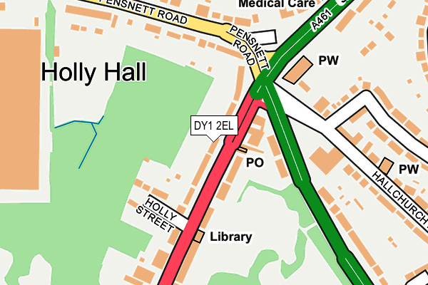 DY1 2EL map - OS OpenMap – Local (Ordnance Survey)