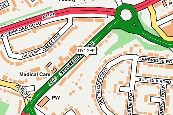 DY1 2EP map - OS OpenMap – Local (Ordnance Survey)