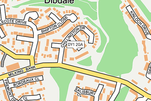 DY1 2GA map - OS OpenMap – Local (Ordnance Survey)