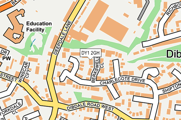 DY1 2GH map - OS OpenMap – Local (Ordnance Survey)