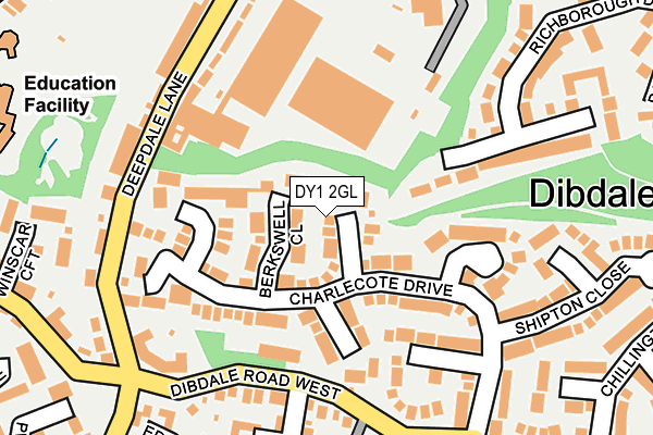 DY1 2GL map - OS OpenMap – Local (Ordnance Survey)