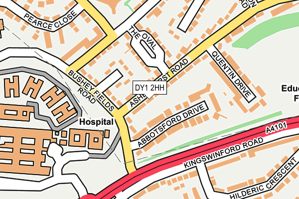 DY1 2HH map - OS OpenMap – Local (Ordnance Survey)