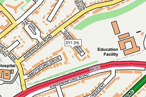 DY1 2HL map - OS OpenMap – Local (Ordnance Survey)