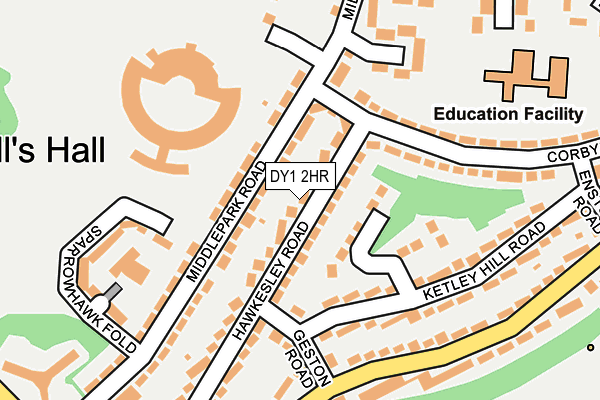 DY1 2HR map - OS OpenMap – Local (Ordnance Survey)