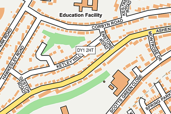 DY1 2HT map - OS OpenMap – Local (Ordnance Survey)