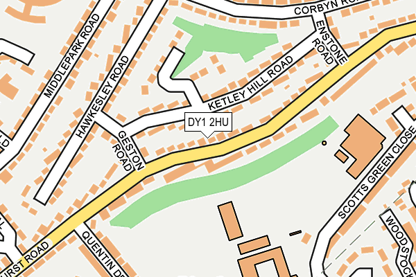 DY1 2HU map - OS OpenMap – Local (Ordnance Survey)