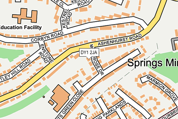 DY1 2JA map - OS OpenMap – Local (Ordnance Survey)