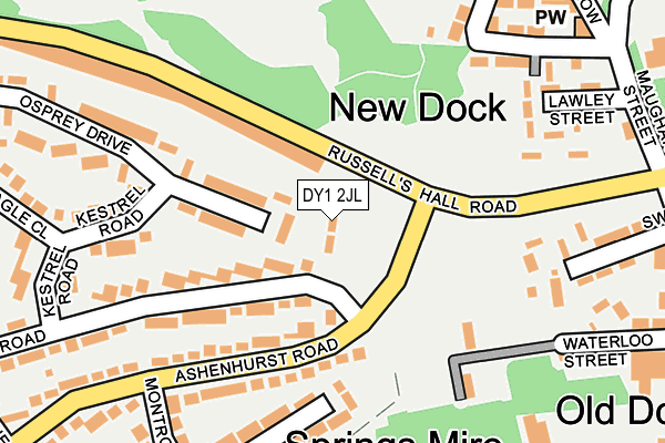 DY1 2JL map - OS OpenMap – Local (Ordnance Survey)