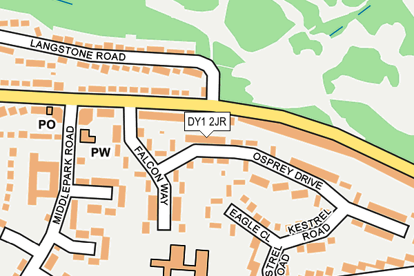 DY1 2JR map - OS OpenMap – Local (Ordnance Survey)