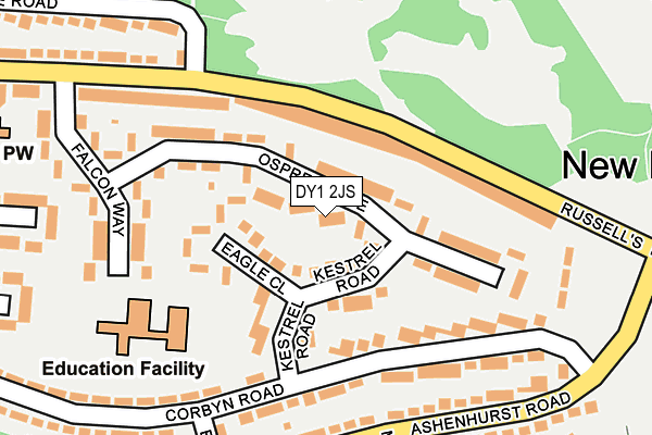 DY1 2JS map - OS OpenMap – Local (Ordnance Survey)