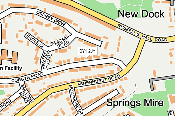 DY1 2JY map - OS OpenMap – Local (Ordnance Survey)